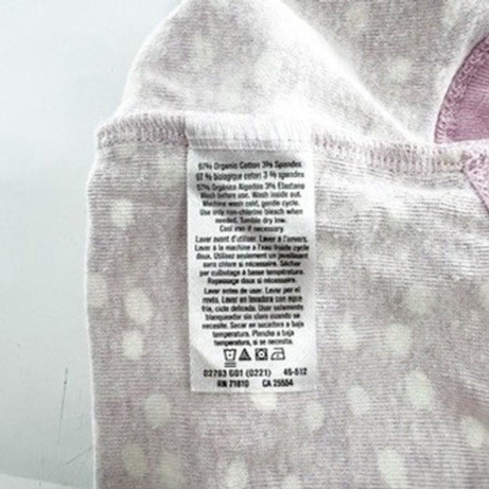 Gerber Organic Pink‎ White Dot Short Sleeve Baby Bodysuit Onesie 6-9 Months - Picture 5 of 5